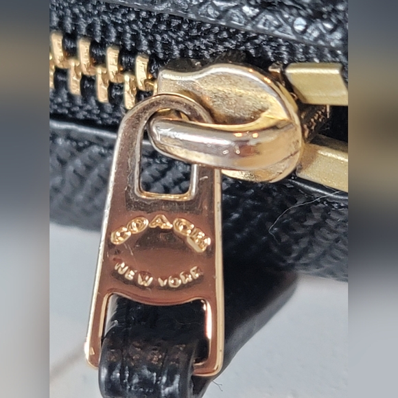 Coach Crossgrain Leather Envelope Wallet Black - Picture 12 of 13